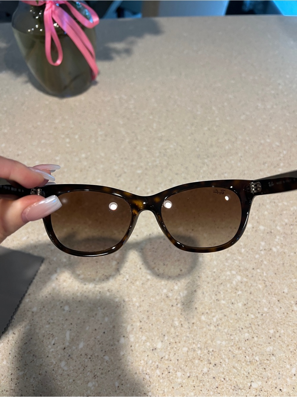 Ray-Ban Women’s Tortoiseshell Cat-Eye Sunglasses - Brown Gradient Lenses - Picture 9 of 15